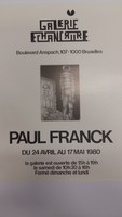 Affiche de l'exposition <em><strong>Paul Franck</strong></em> à la Galerie Echancrure (Bruxelles), du 24 avril au 17 mai 1980
